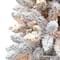 6ft. Pre-Lit Flocked Carson Pine Artificial Christmas Tree, Clear Lights